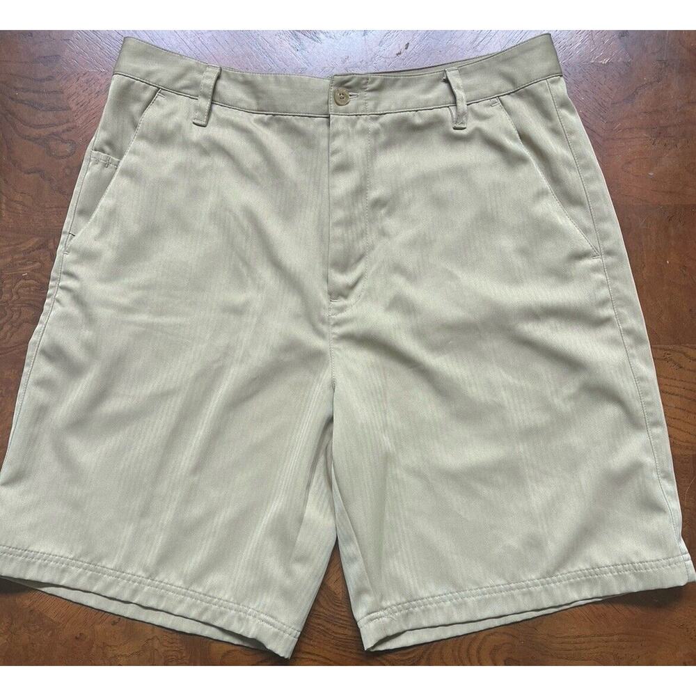 Fila Sport Golf Mens Chino Shorts Size 34 Beige Polyester Inseam 8” Sports